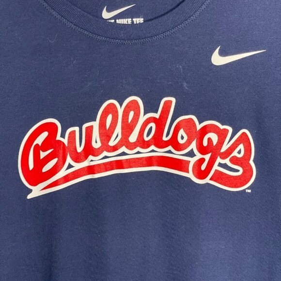 NWT Nike Women's Fresno State Short Sleeve Crewneck Tee Navy Size M Medium - Picture 2 of 6